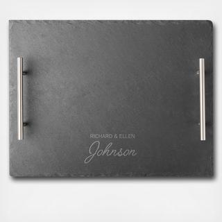 Personalized Tray with Metal Handles