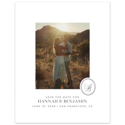 White Simple Wedding Digital Save the Date - St Anne Photo