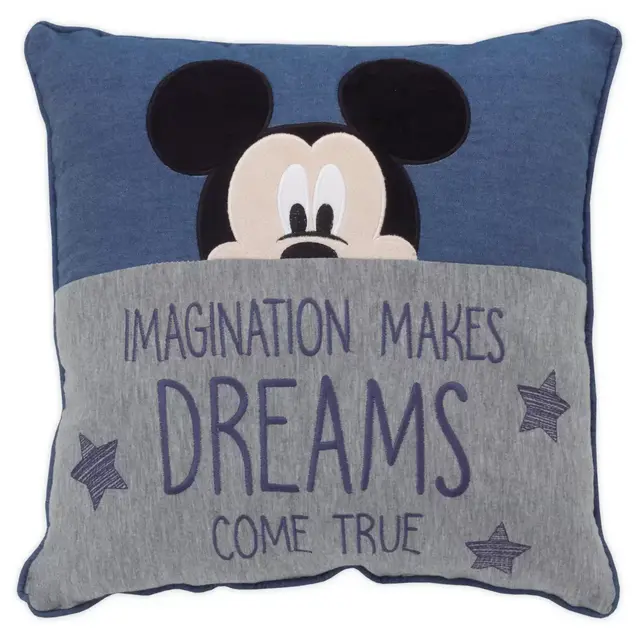 Disney "Dreams Come True" Mickey Decorative Pillow in Navy