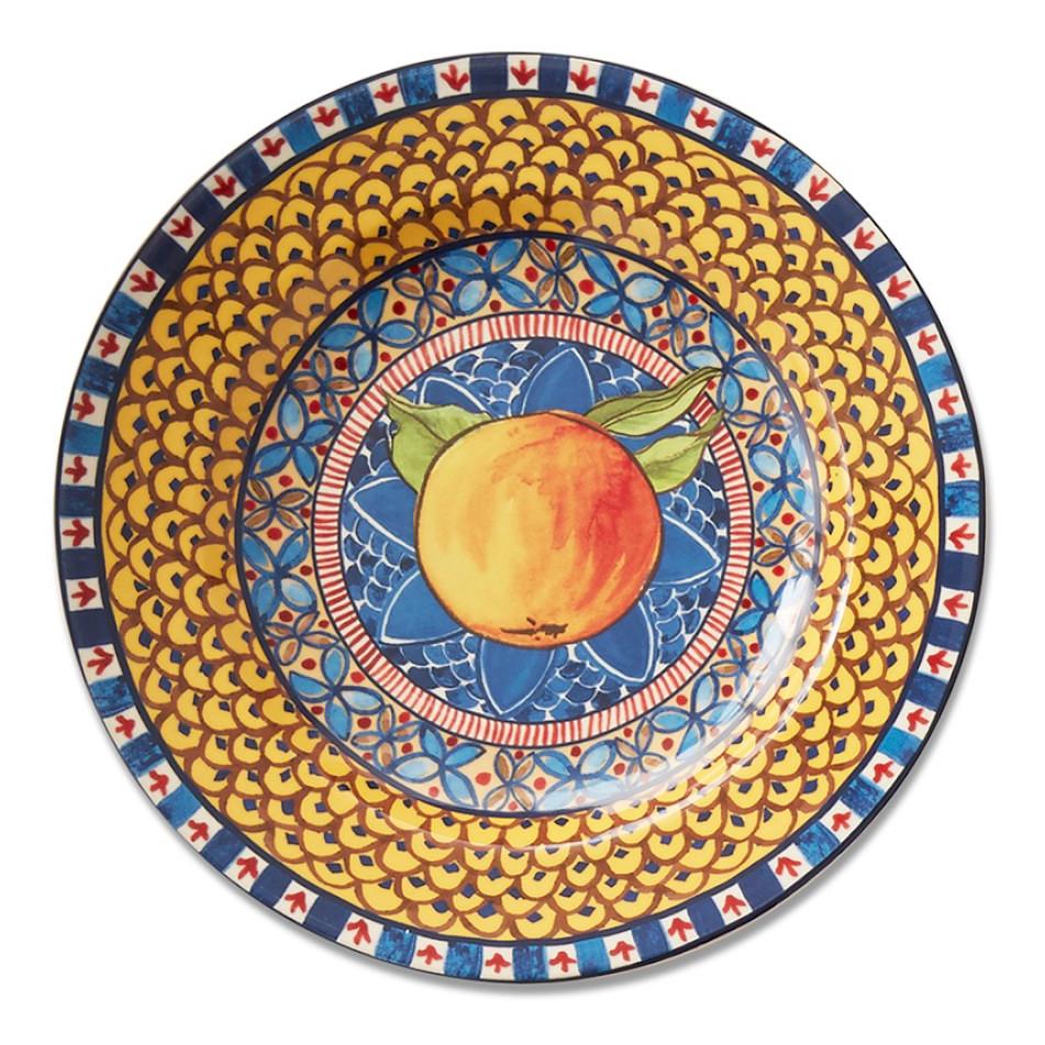 Sicily Mixed Salad Plates- Single (Orange)