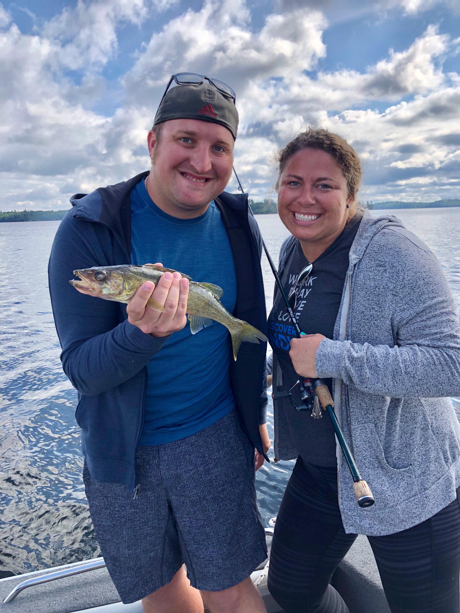 Tom caught his first ever fish in Canada!