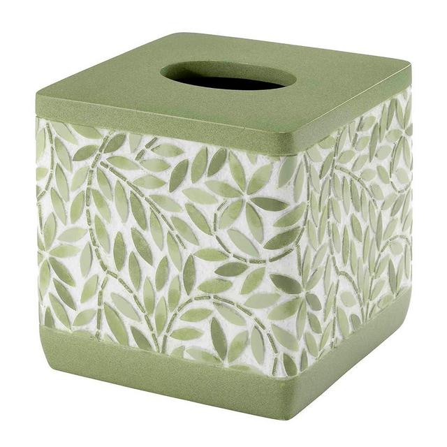 Avanti Linens Accessories Bathroom Essentials, Tissue Box Cover, Green