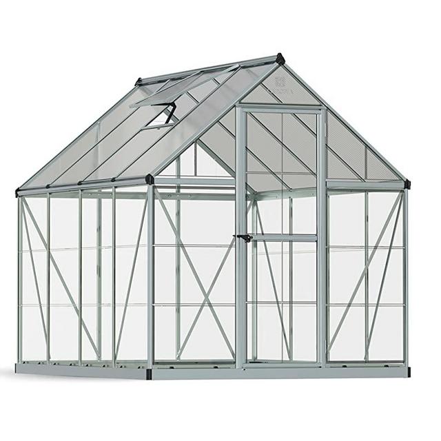 Palram - Canopia Hybrid 6' x 8' Greenhouse - Silver