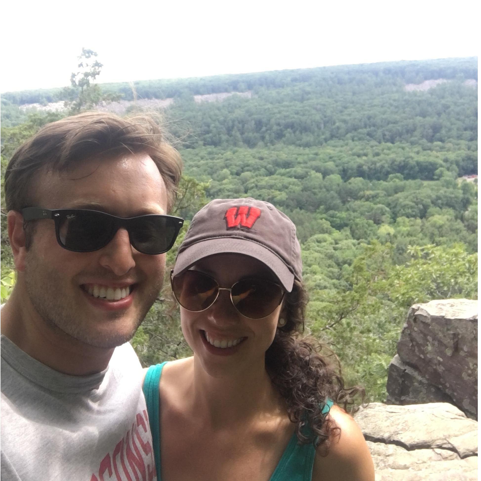 Hiking in Devil's Lake State Park, Wisconsin. July 2016