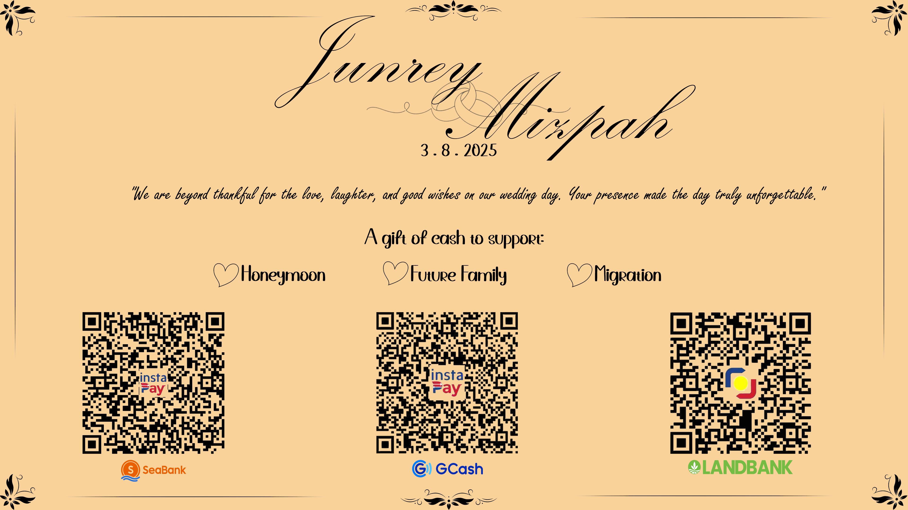 The Wedding Website of Junrey Bihag and Mizpah Rebekah Sogo-an