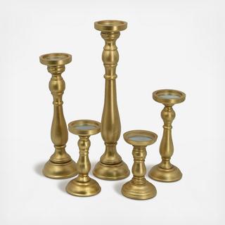 Transitional 5-Piece Candle Holder Set