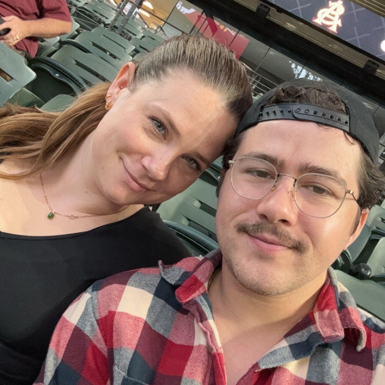 Our first baseball game together, had to be Texas A&M