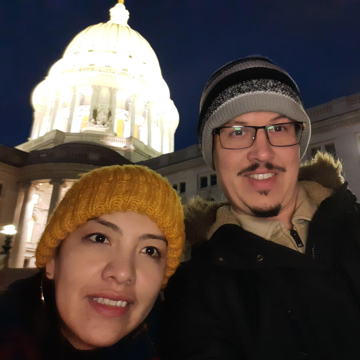 Congelándonos en Madison, pero disfrutando de nuestra compañía 🥶