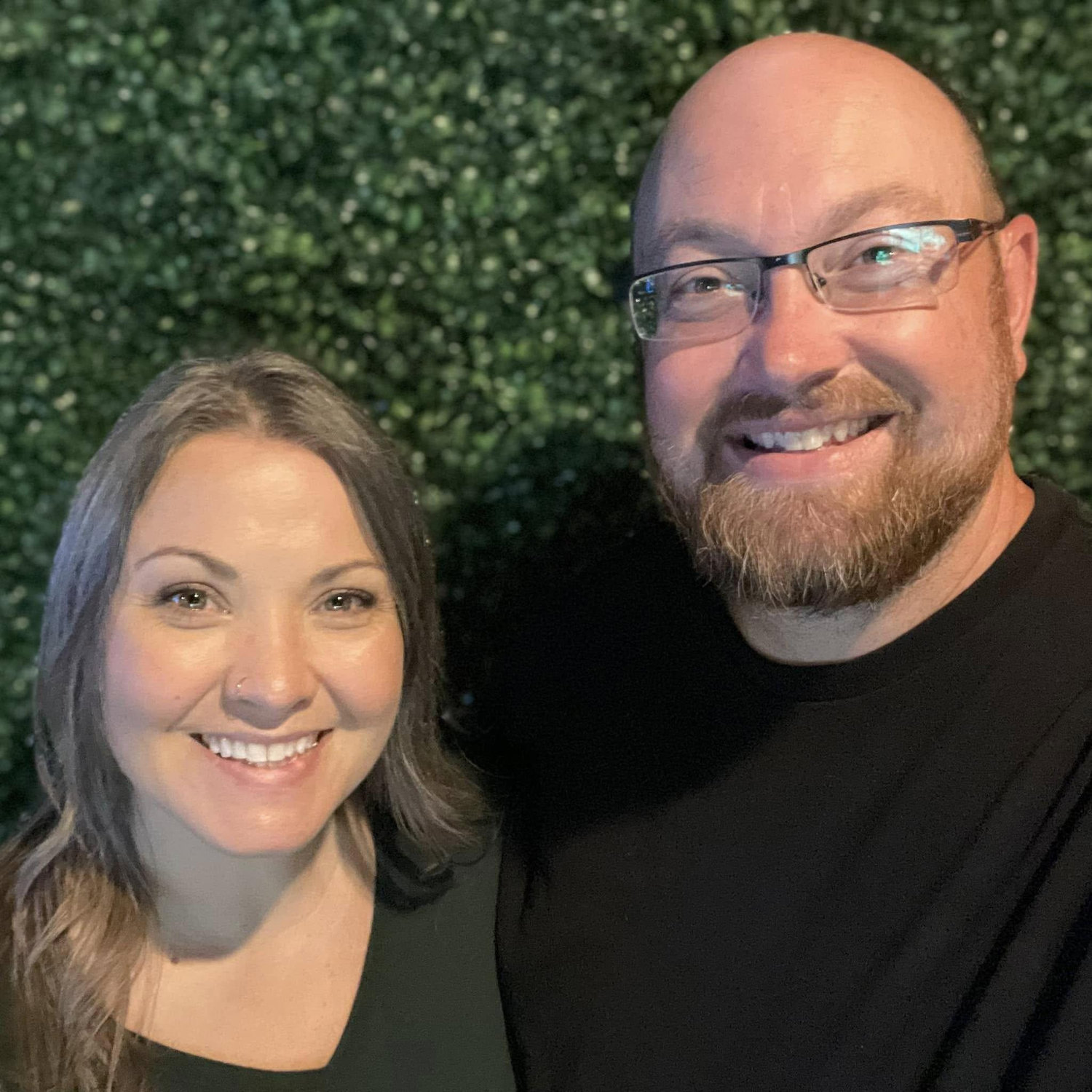 A selfie we took on a Saturday trip to see a family member's play
