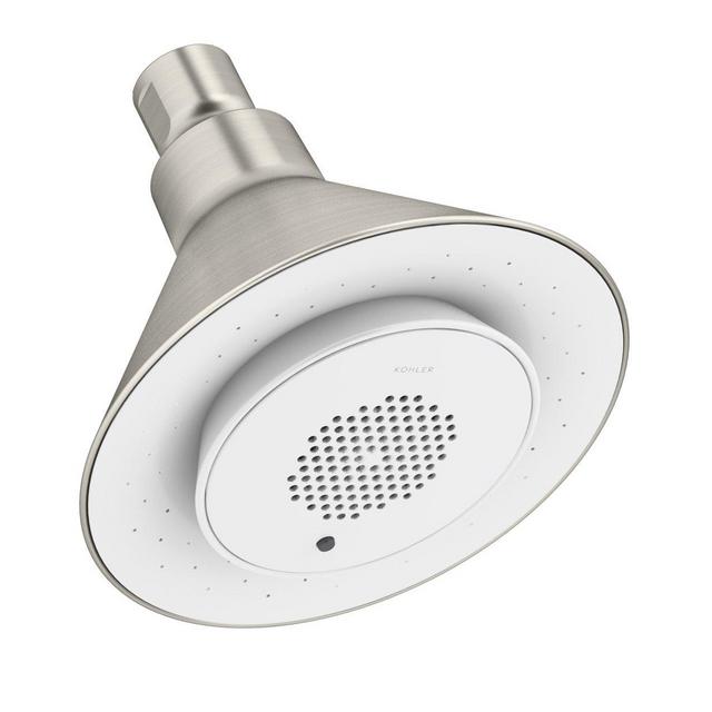 KOHLER K-9245-BN 2.5 GPM Moxie Showerhead and Wireless Speaker, Vibrant Brushed Nickel