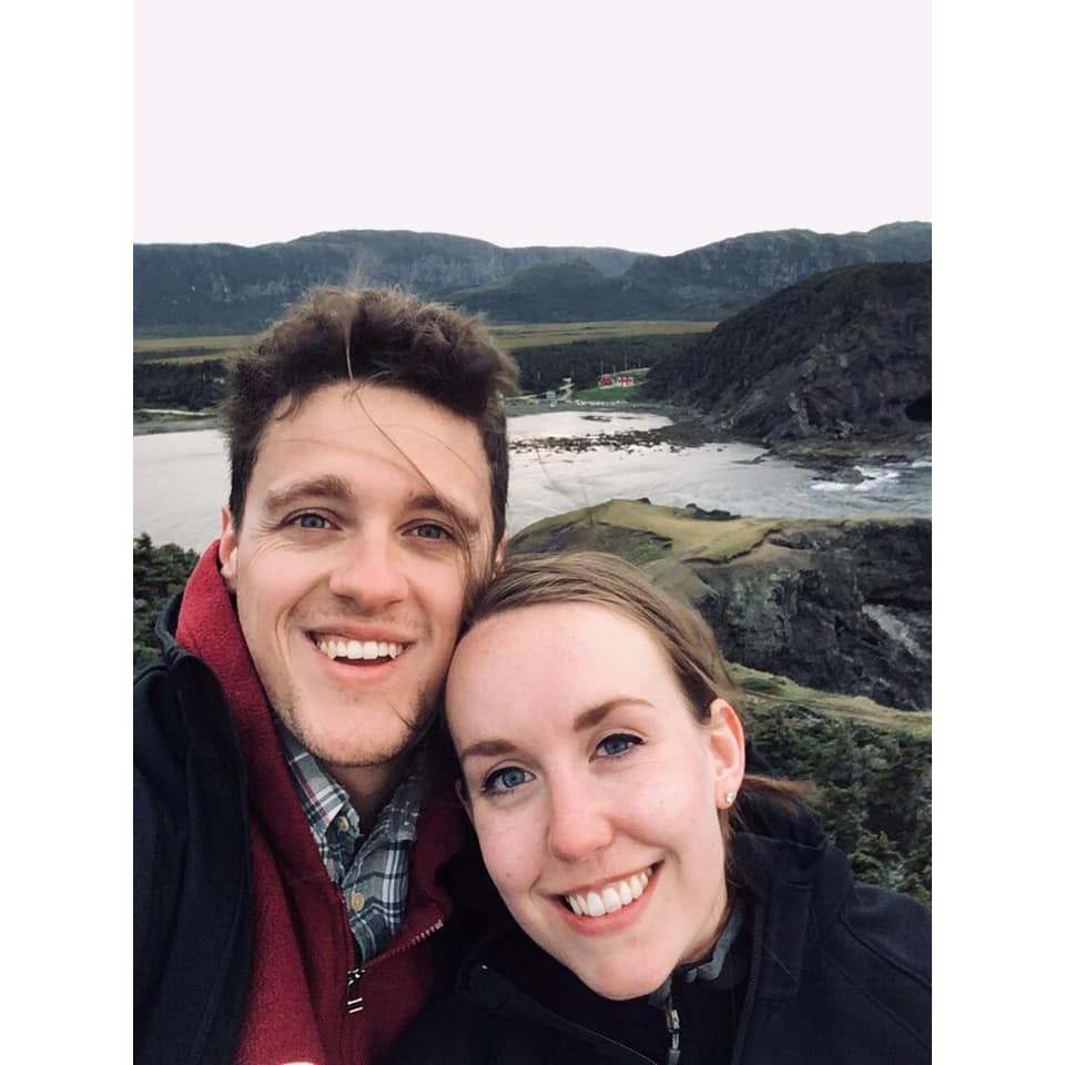 Braving the wind in Bottle Cove, NL