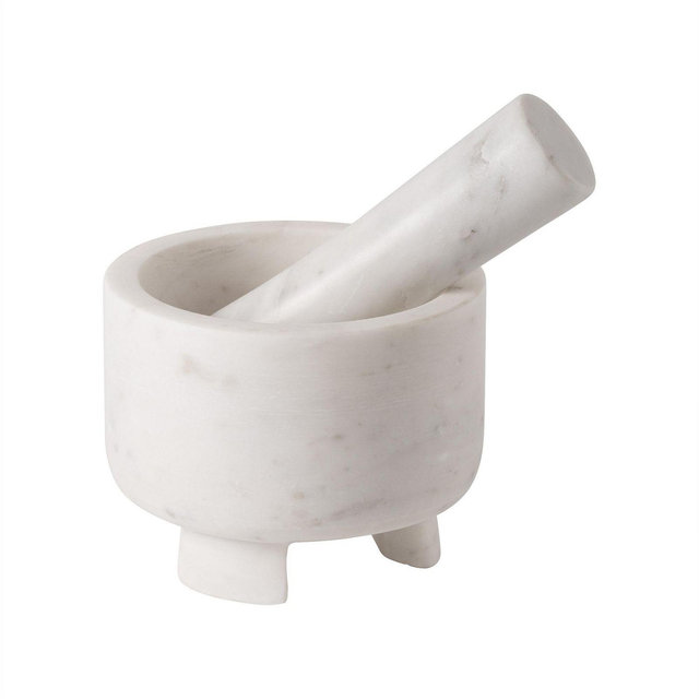 GAURI KOHLI Odessa Marble Mortar and Pestle