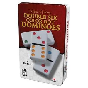 Cardinal Zin - Game Gallery Double 6 Color Dot Dominoes