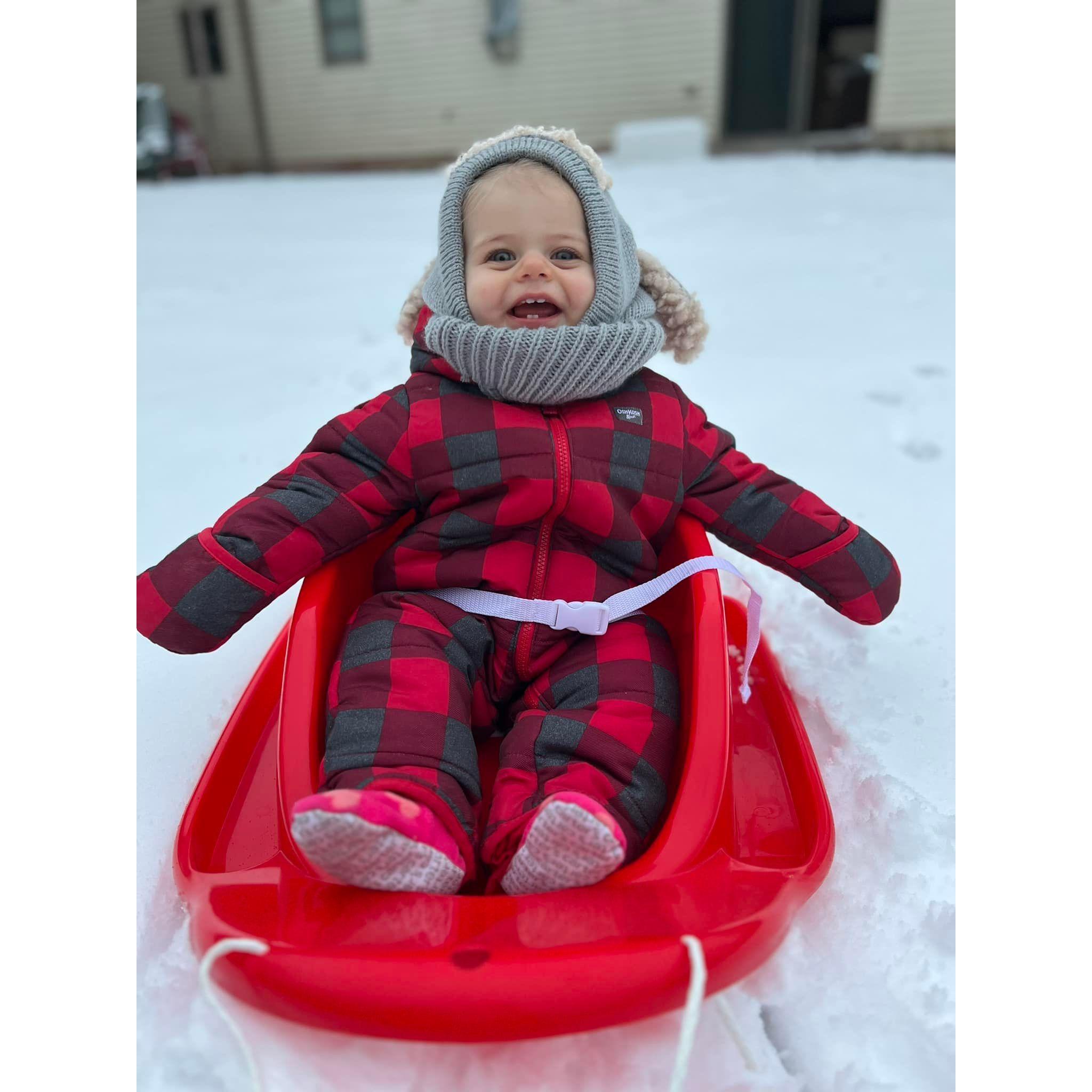 Baby Gwen first winter. 