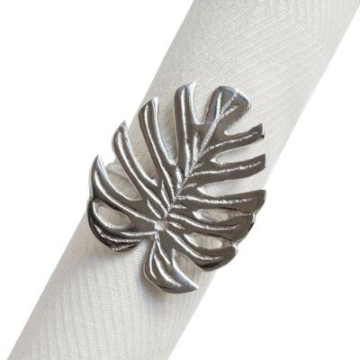 Tropical Leaf Metal Napkin Ring