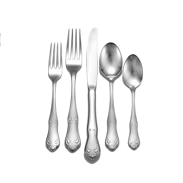 Liberty Tabletop Champlin 65-piece service for 12 18/10 Flatware Set, Includes Serving Pieces Made in USA