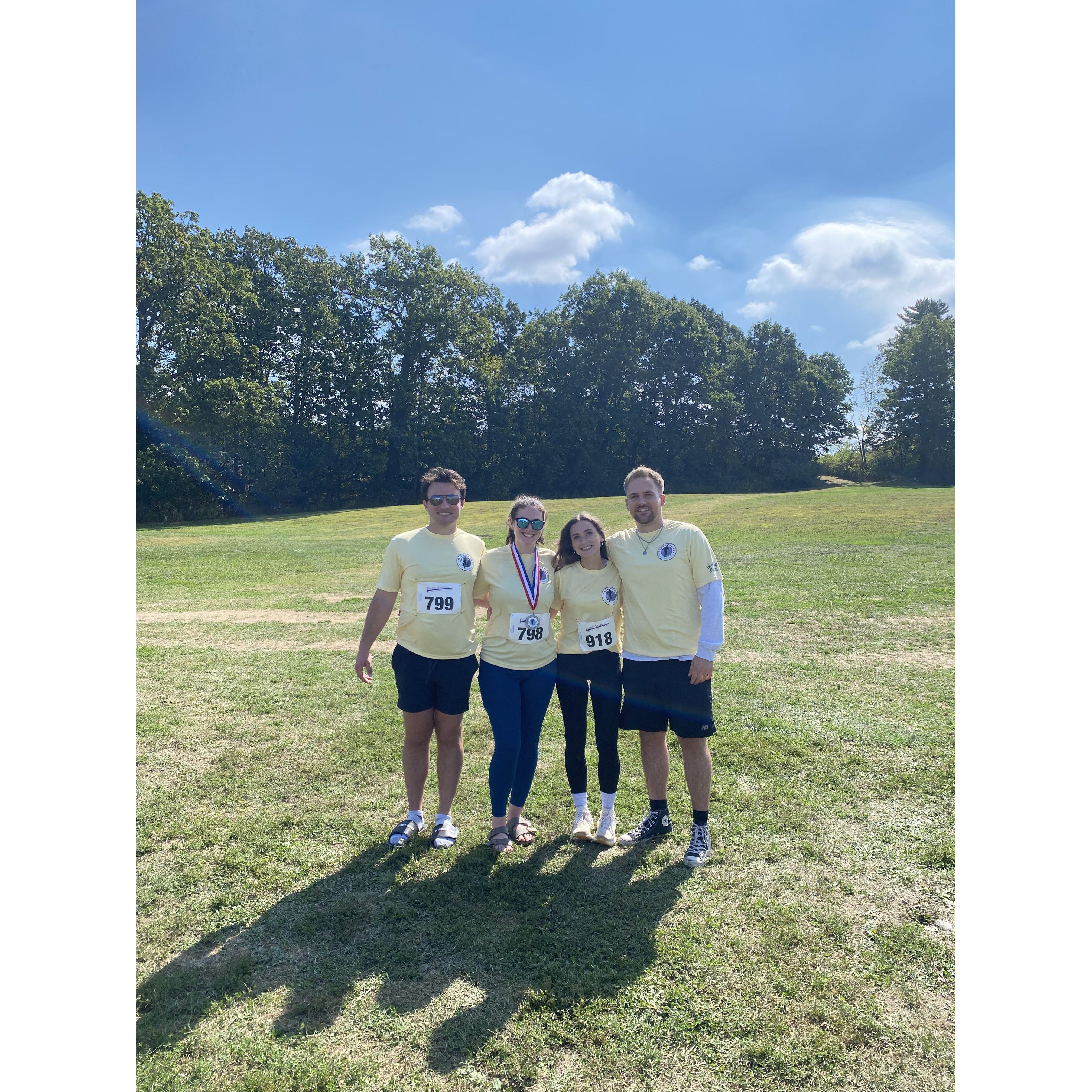 First annual Chase Yarns Memorial Run feat. our friends, Kira and Grayson. Fall 2025.