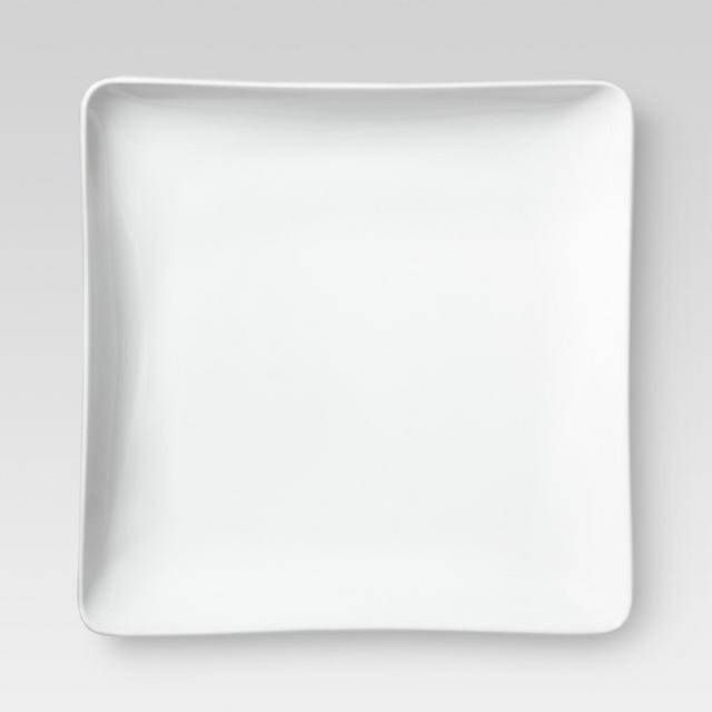 Square Porcelain Salad Plates (8")White - Set of 4 - Threshold™