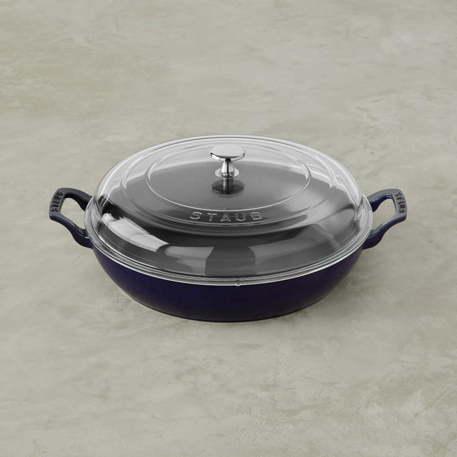 Staub Enameled Cast Iron Everything Pan, 3 1/2-Qt., Sapphire