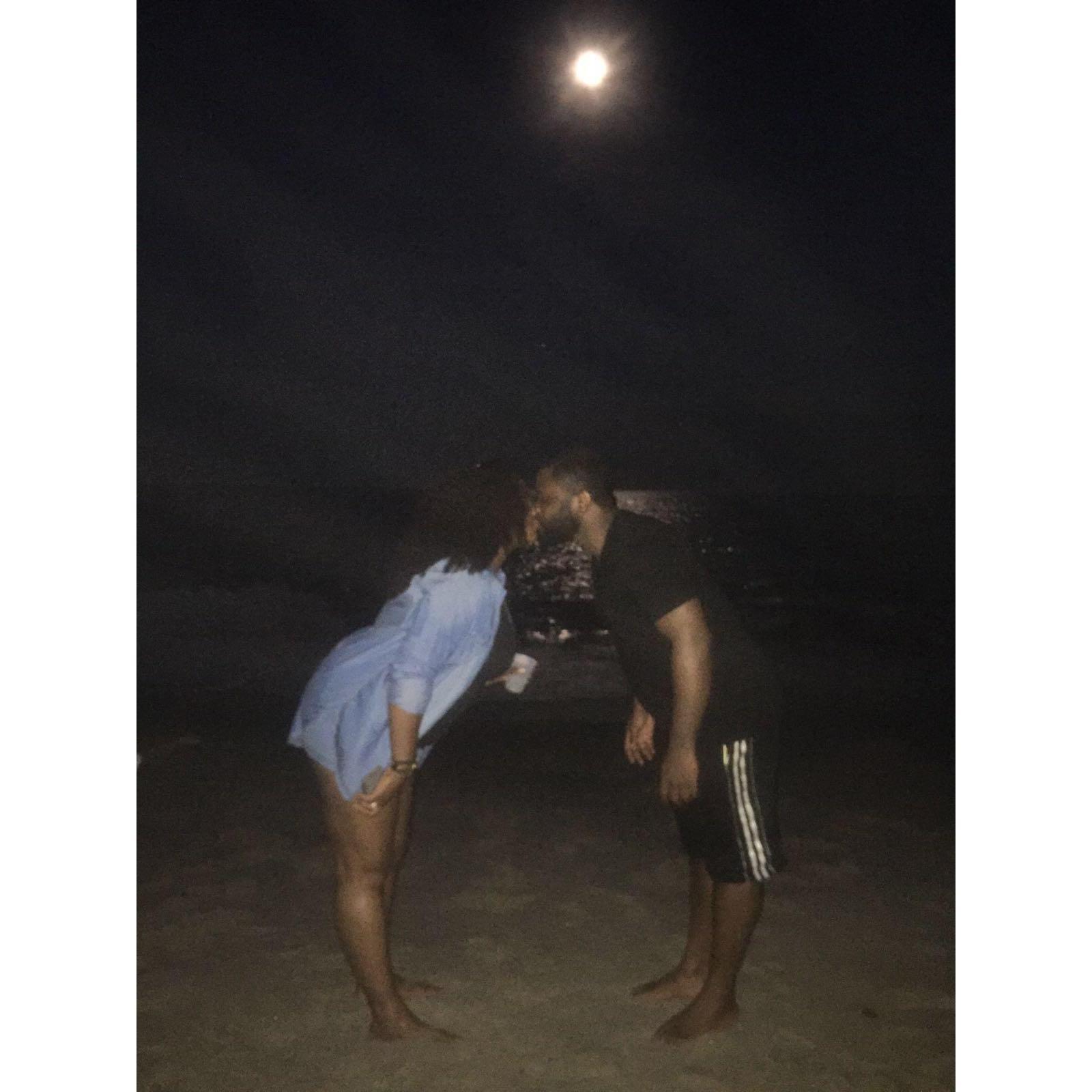 Summer night Love by the beach in Brooklyn