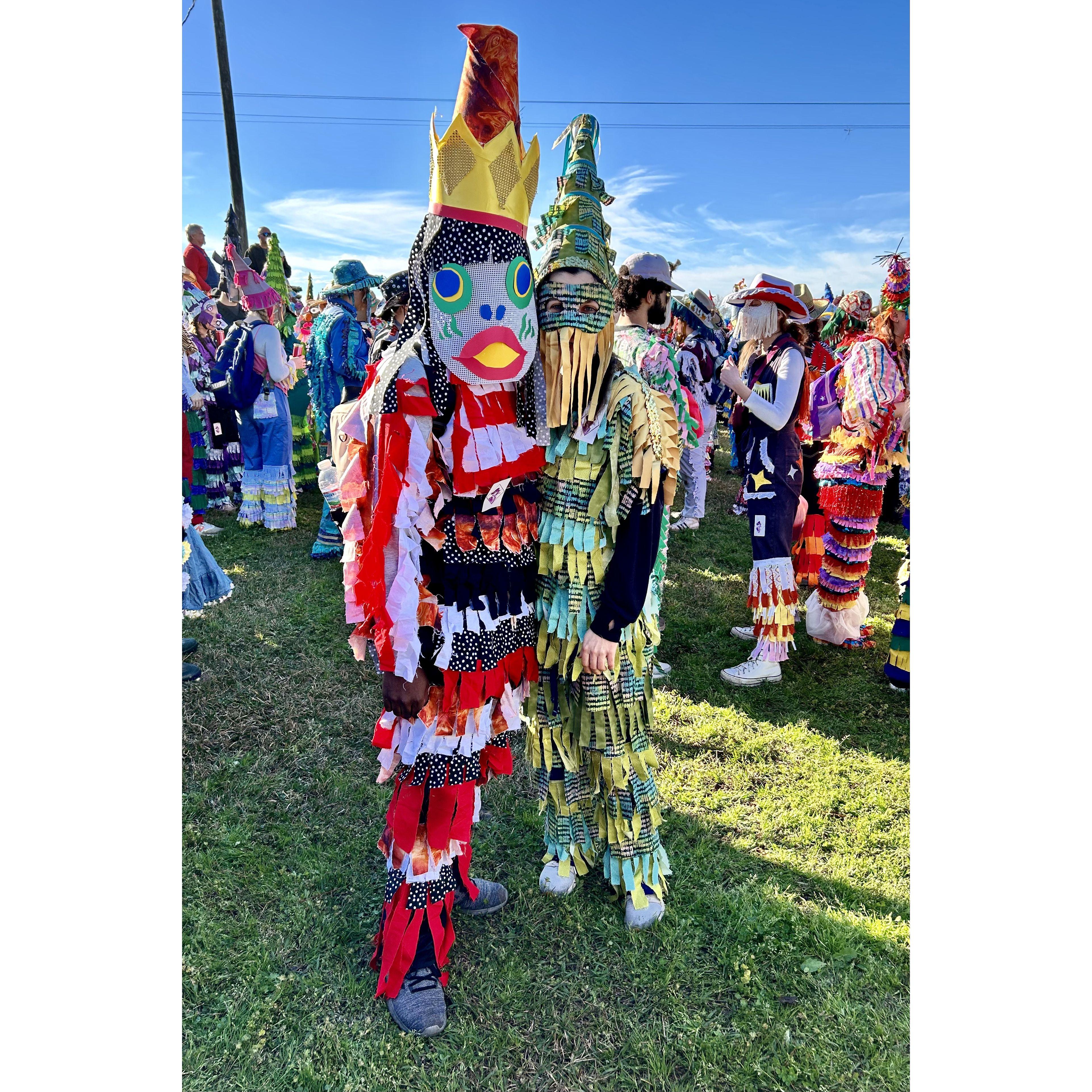 acting like some coullions at le courir de mardi gras