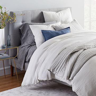 Belgian Flax Linen Graduated Stripe Styled Bedding Set - KING SET