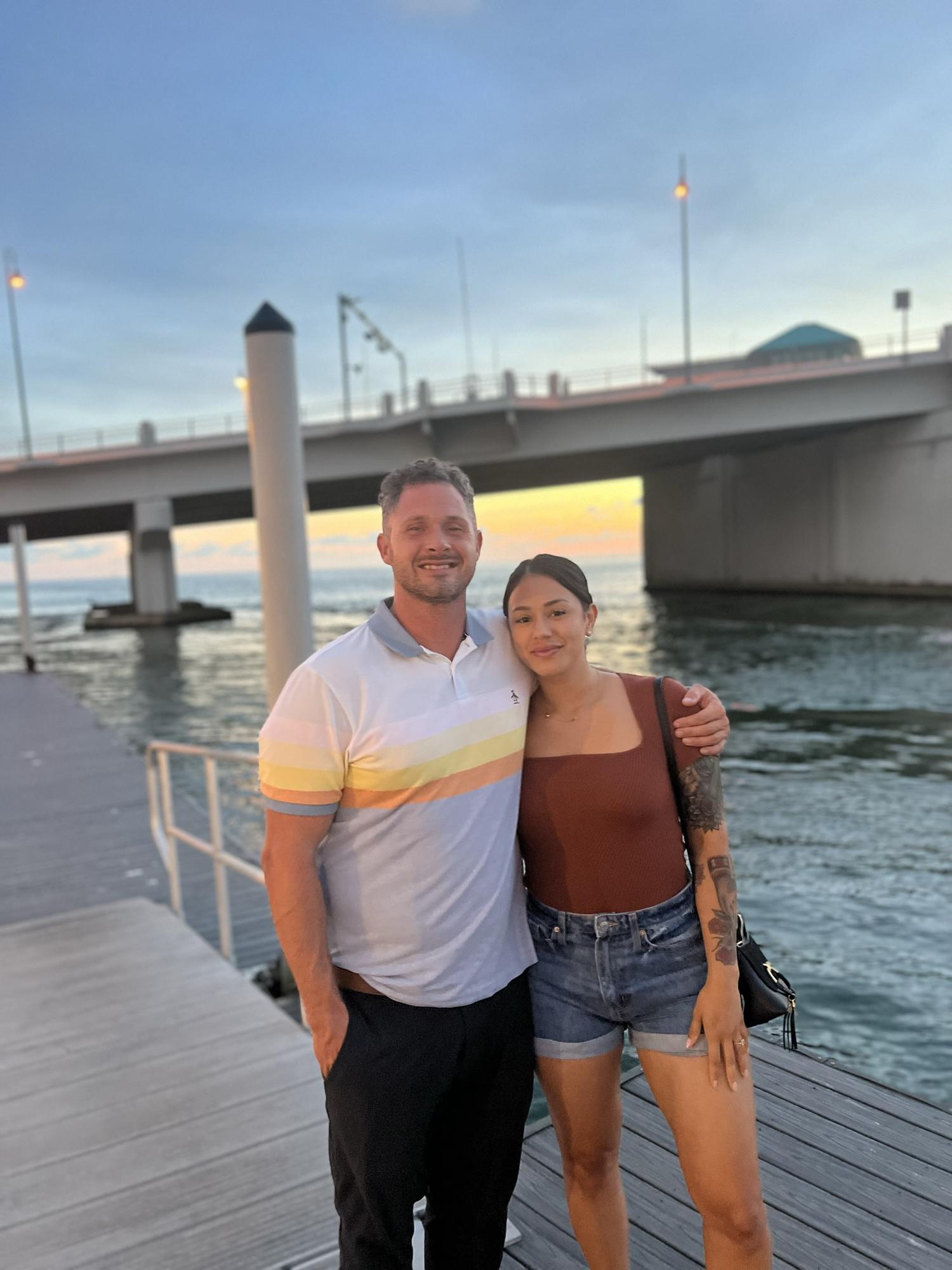 Dinner on the St Pete water with the grooms dad, George.