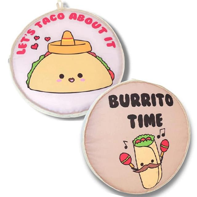 LARGE TWO-SIDED TORTILLA WARMER with ZIPPER! Keep Food Warm for 3 hours! Size 12” BPA-Free, with Thermal Insulation - Perfect Holder for Corn & Flour - Practical, Adorable Decor on The Table and Wall!
