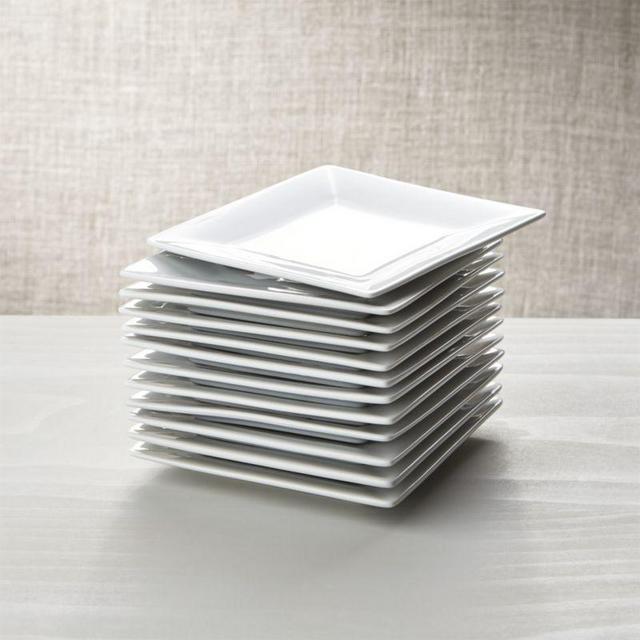 Crate and Barrel - Boxed 6" Appetizer Plates, Set of 12