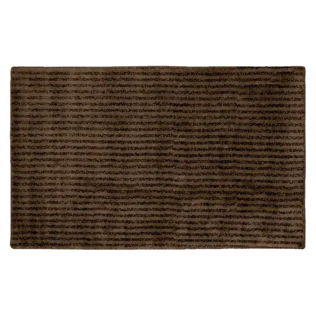 30"x50" Sheridan Plush Washable Nylon Bath Rug Chocolate - Garland: Non-Slip, Tufted Bathroom Runner with Rubber Backing