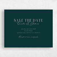 Green Wedding Save the Date - Shahira Landscape