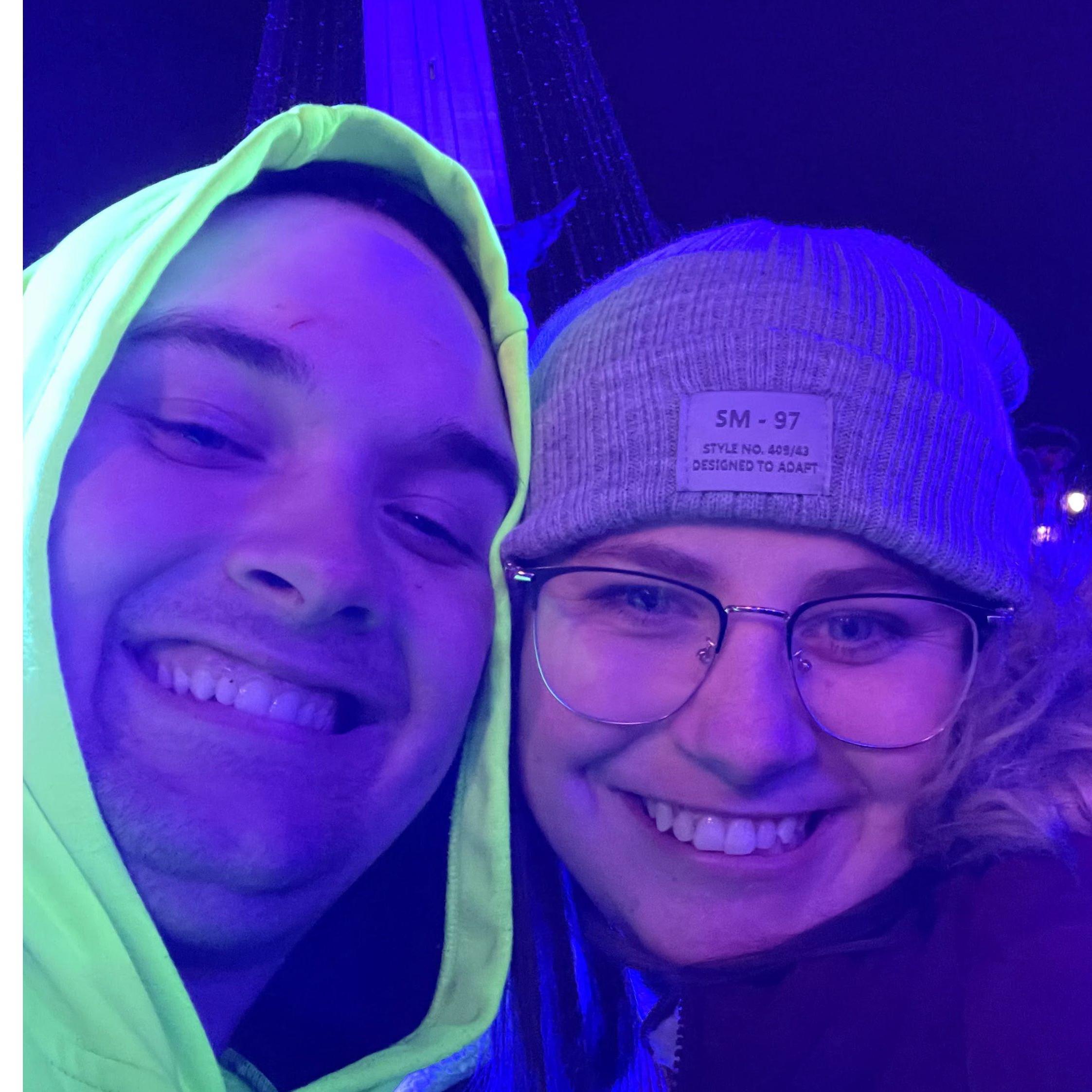 Thanksgiving 2021 - we attended the tree lighting program in Indianapolis and it was FREEZING!