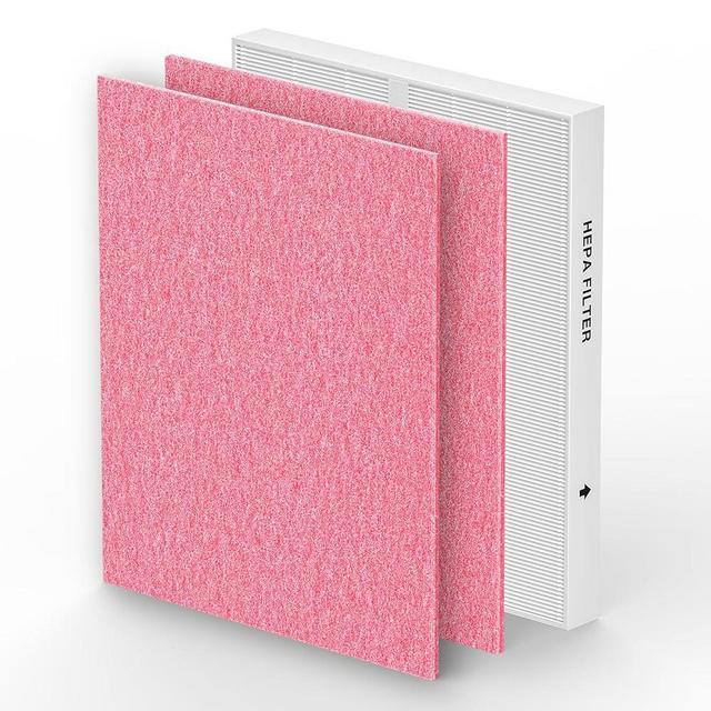 AP-1512HH & 200M Pet Filter Set for Coway Airmega AP-1512HH and Airmega 200M Air Purifi-ers, 2 Pet Deodorization Filters and 1 HEPA Filter, 3 Pack, Pink