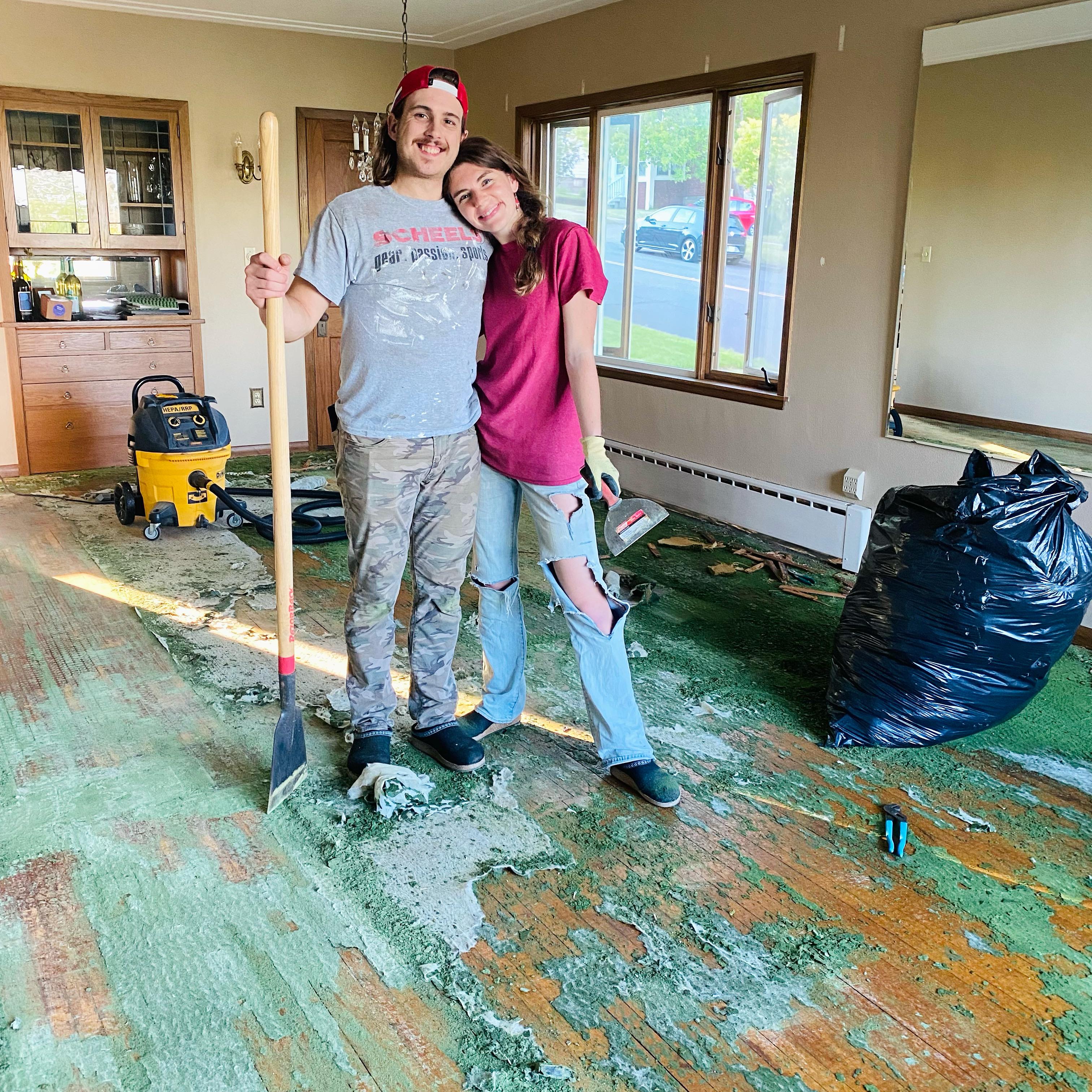 When we first bought our home and we spent an entire summer sanding our floors….