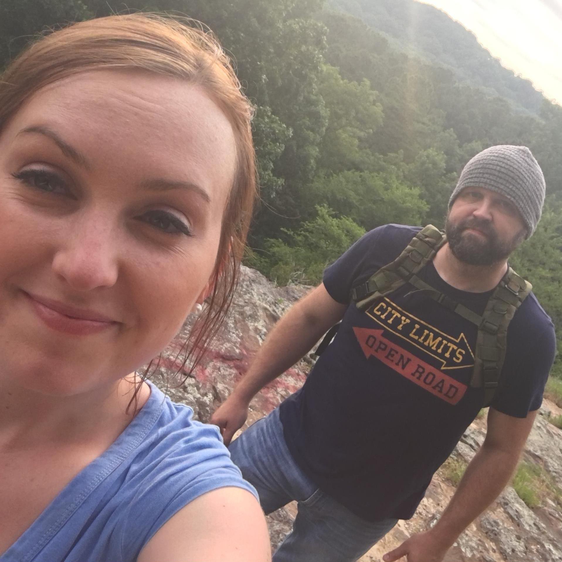 Hiking selfies