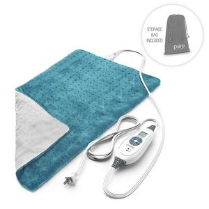 PureRelief XL – King Size Heating Pad with Fast-Heating Technology, 6 Temperature Settings, & Convenient Storage Bag – Turquoise Blue (12" x 24")