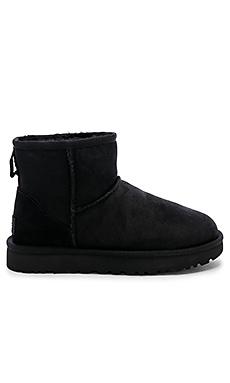 UGG Classic Mini II Shearling Bootie, Black sz 8