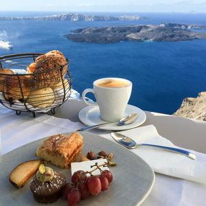 Coffee and breakfast in Greece (On the honeymoon!)
