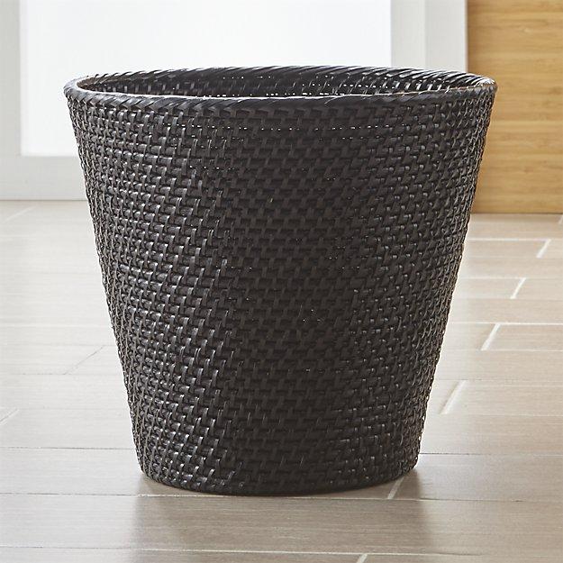 Sedona Black Tapered Waste Basket/Trash Can