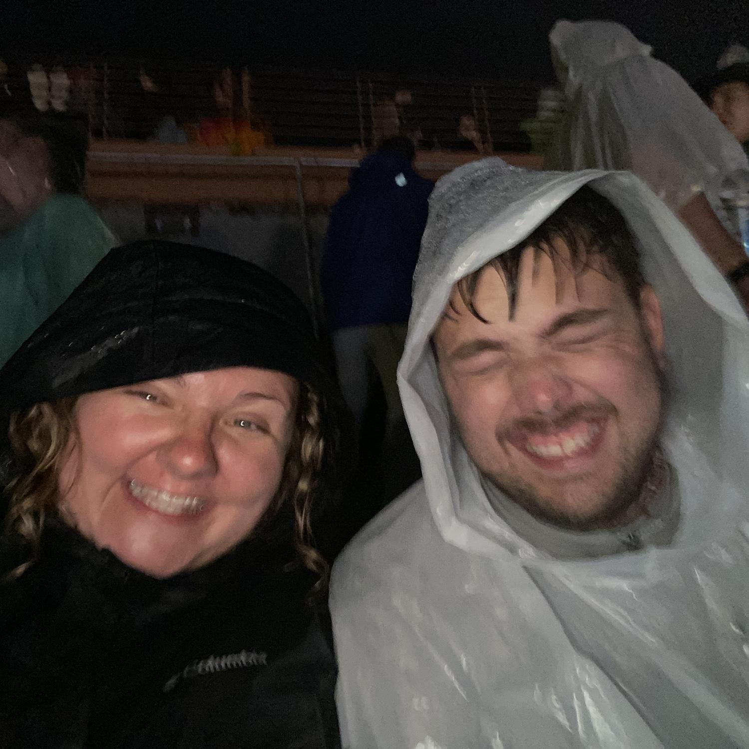 Kates first red rocks concert- got a little rain!