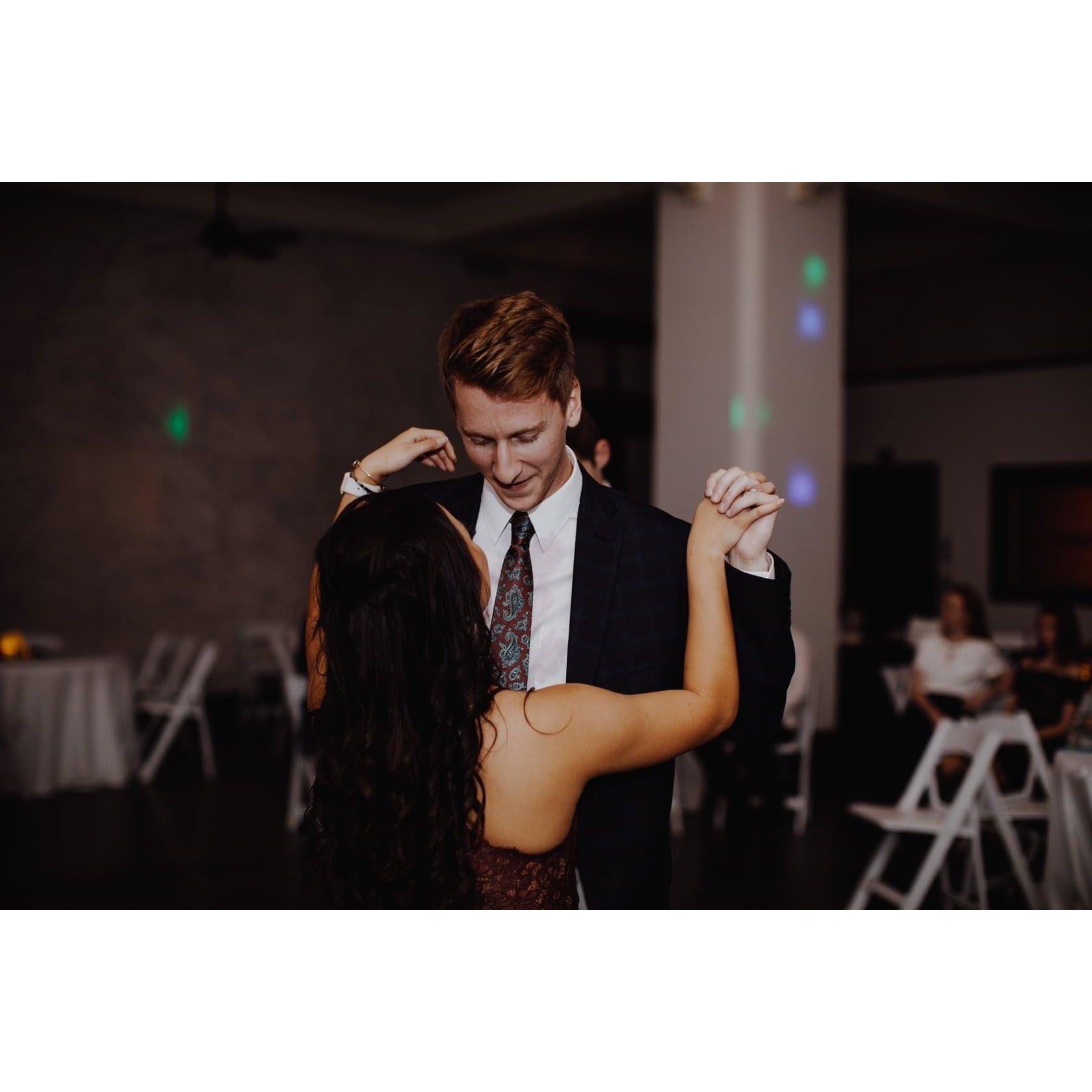 The one where we went to our first wedding together.