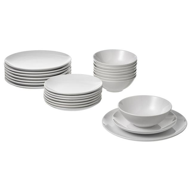 GODMIDDAG 24-piece dinnerware set, white