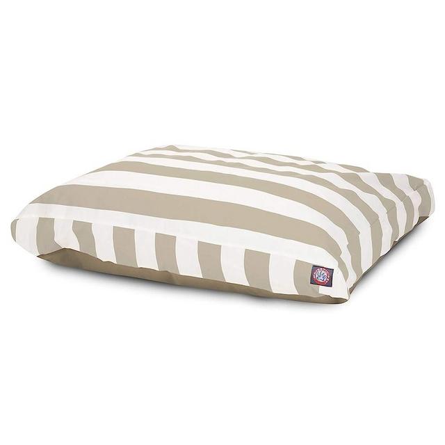 Majestic Pet Vertical Stripe Sand X-Large Rectangle Bed