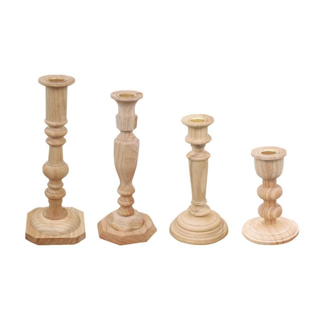 Wooden Candlestick Holders