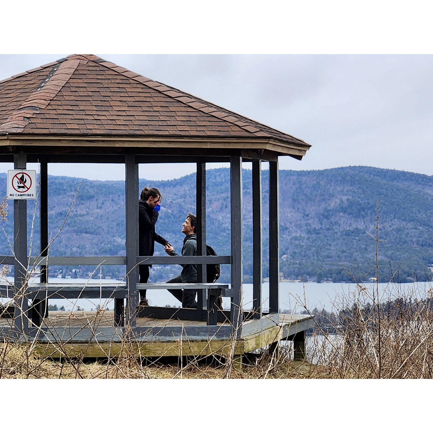 Matthieu proposed at Lake George, NY in March 2024
