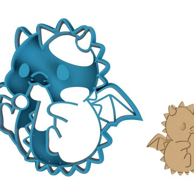 Dragon Eating Tail - Cookie Cutter/Sugar Cookie/Fondant/Clay (0197)