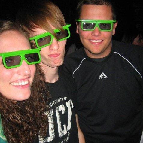 Did you know we remained good friends throughout college? Here's us at Universal Studios with our friend Matt in 2010.