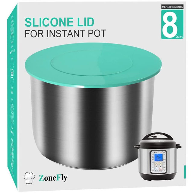 Silicone Cover Fits Instant Pot 8 Qt - 8 Quart Inner Pot Lid for Insta Pot 8 Qt Duo,Pro,Ultra,Crisp,Nova,Plus & More - Best Sealing Lid for 8 Qt Pressure Cooker Instapot Cover