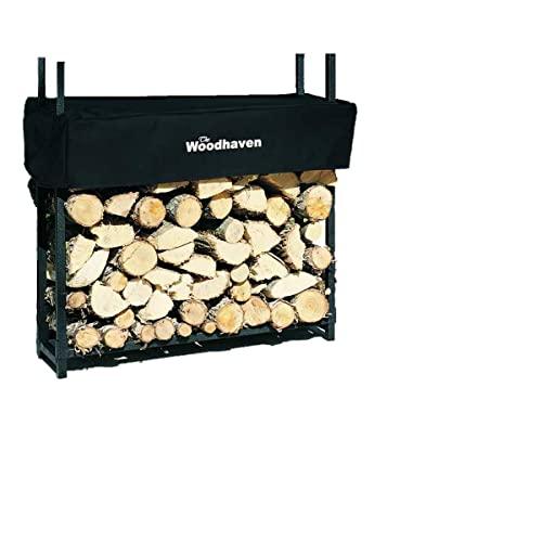 The Woodhaven 3 Foot Firewood Log Rack with Cover