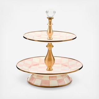 Rosy Check 2-Tier Sweet Stand